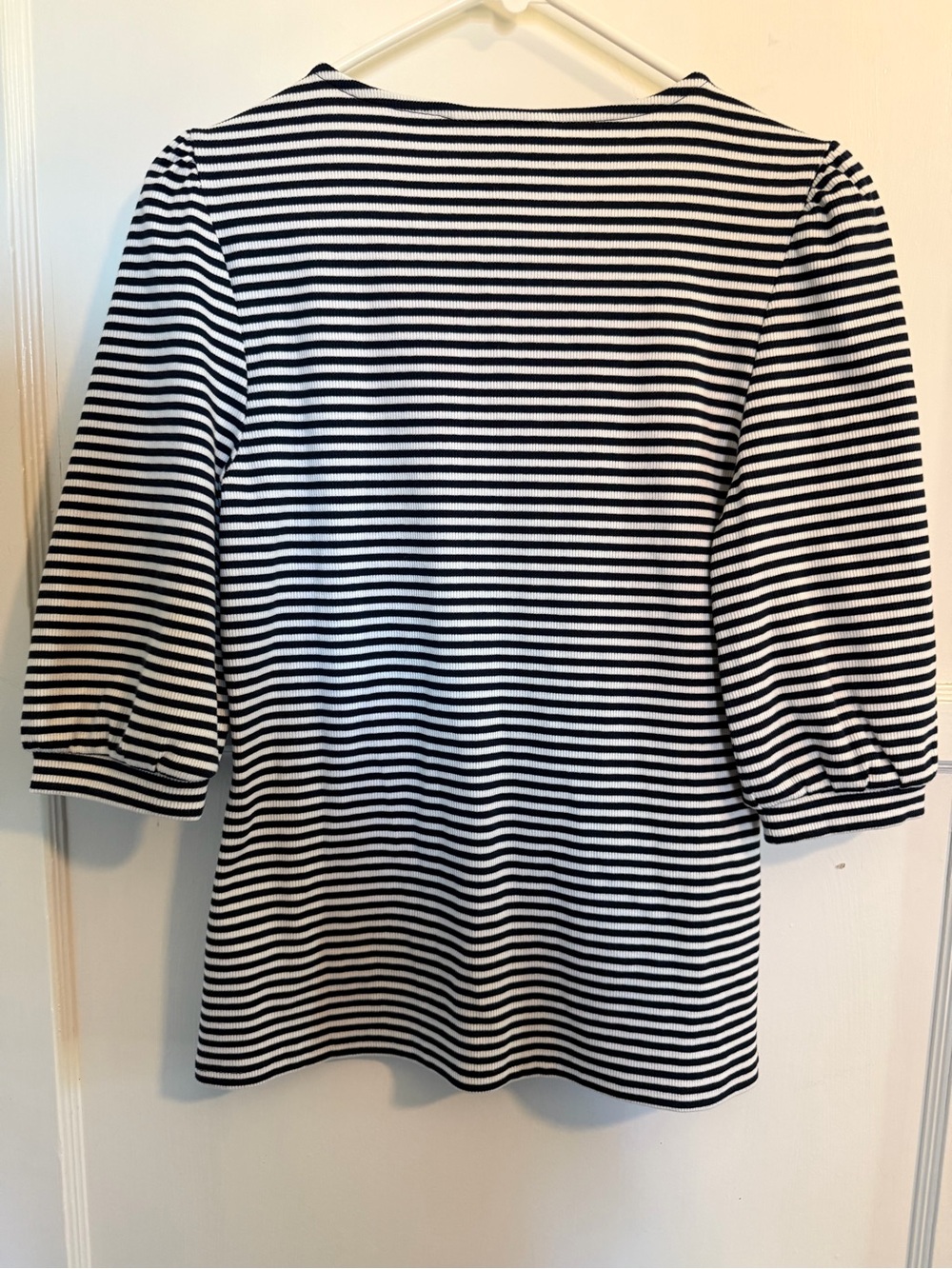 Boden Navy and White Striped Button-Down Cardigan - Picture 3 of 5